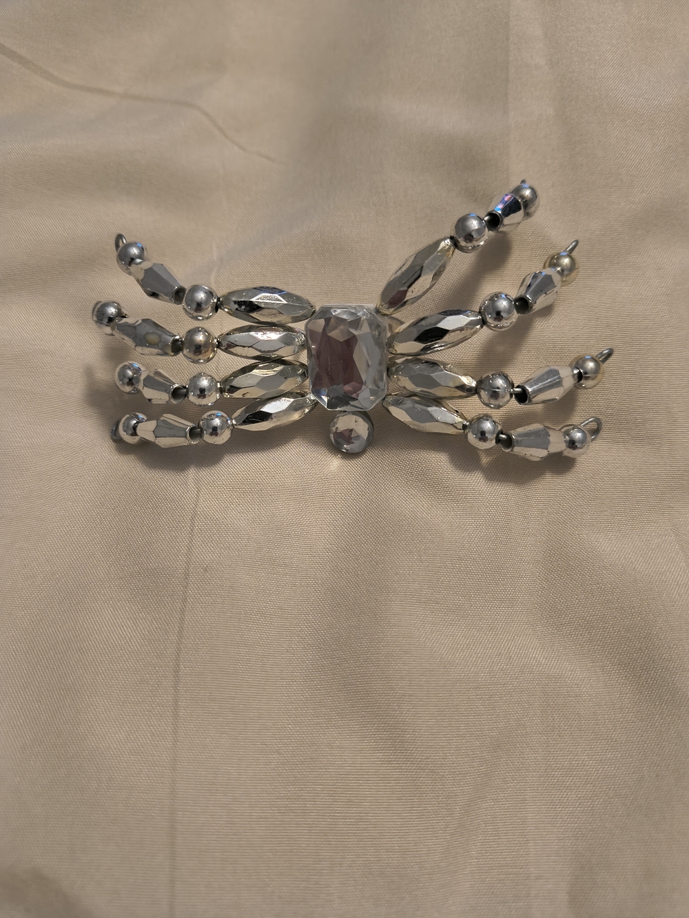 Rhinestone Silver Spider Ring Halloween - Women's Jewelry